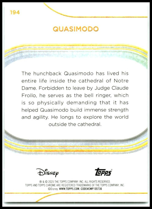 2025 Topps Chrome Disney #194 Quasimodo