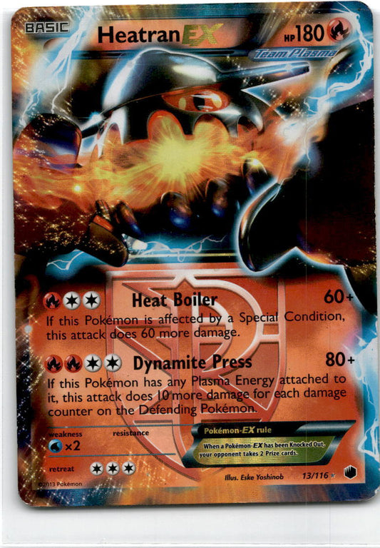 POKÉMON TCG HEATRAN EX 13/116 PLASMA FREEZE HOLO ULTRA RARE ENGLISH