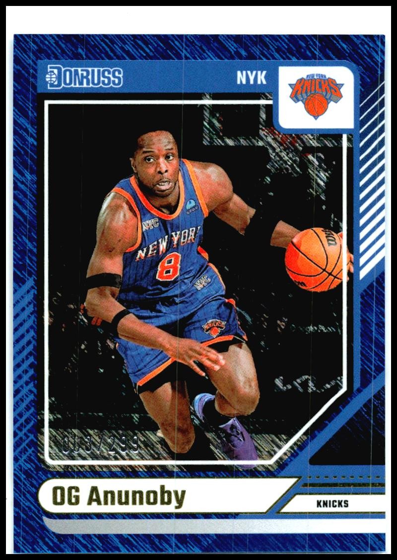 2024-25 Donruss Storm #185 OG Anunoby #/299 New York Knicks