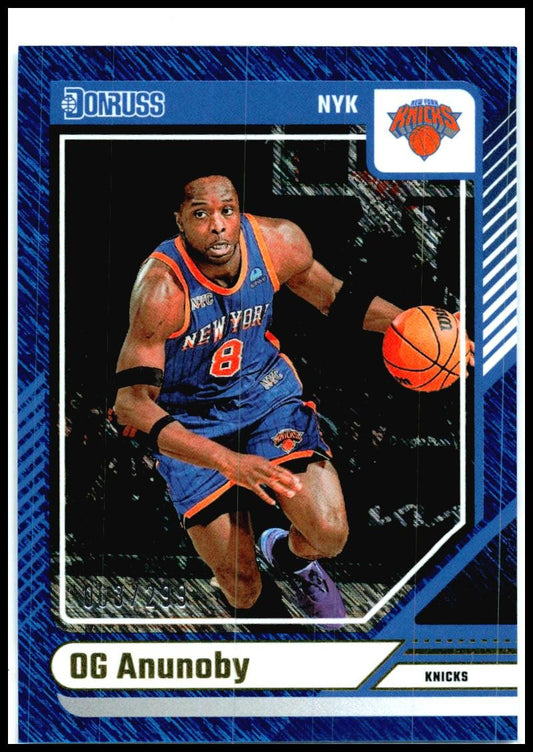2024-25 Donruss Storm #185 OG Anunoby #/299 New York Knicks