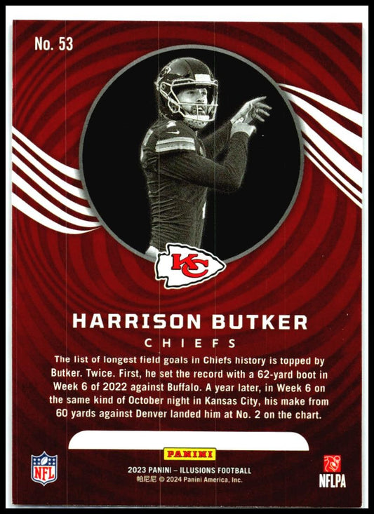2023 Panini Illusions #53 Harrison Butker Kansas City Chiefs