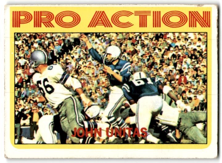 1972 Topps #251 Johnny Unitas Baltimore Colts