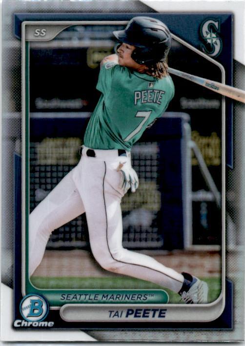 2024 Bowman Draft Chrome Refractor #BDC-194 Tai Peete Seattle Mariners