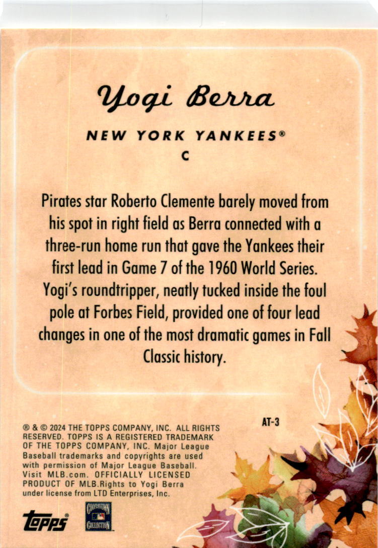 2024 Topps Update Autumn Tales #AT-3 Yogi Berra Yankees