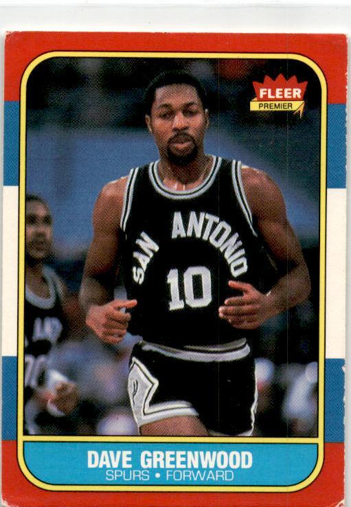 1986-87 Fleer #41 Dave Greenwood San Antonio Spurs