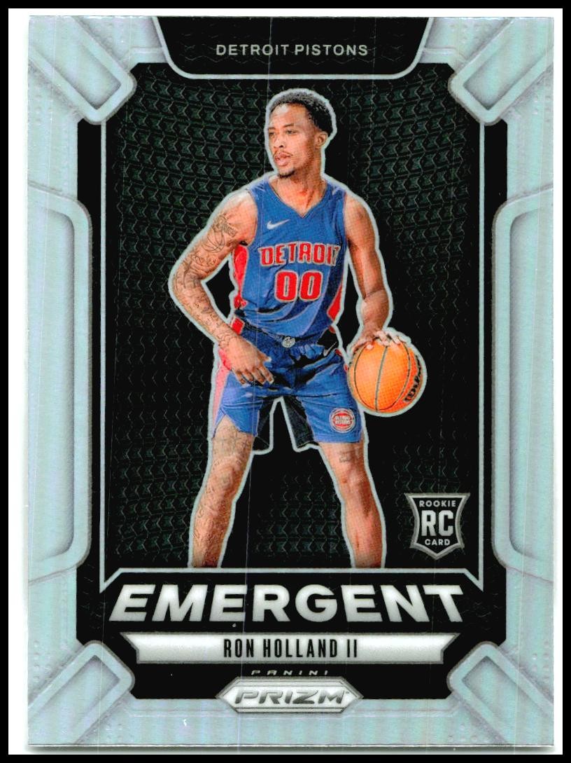 2024-25 Panini Prizm Emergent Prizms Silver #4 Ron Holland II Detroit Pistons