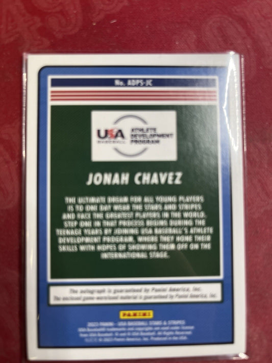 2023 Panini USA Stars & Stripes #ADPS-JC Jonah Chavez RPA