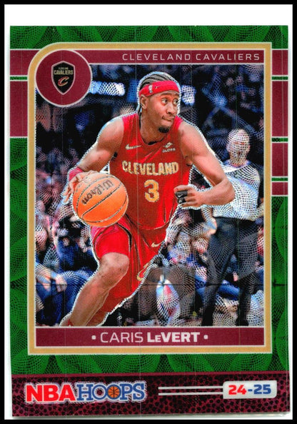 2024-25 Hoops Premium Prizms Scope Green /99 #4 Caris LeVert Cleveland Cavaliers