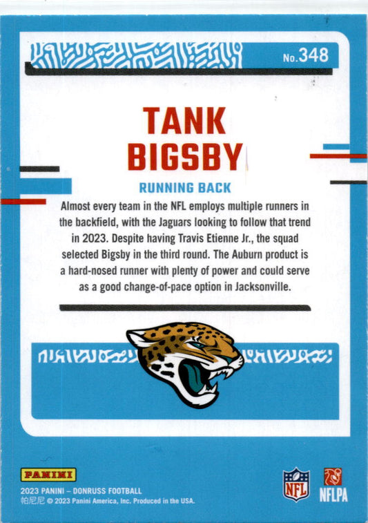 2023 Donruss Rated Rookie #348 Tank Bigsby RC Jacksonville Jaguars