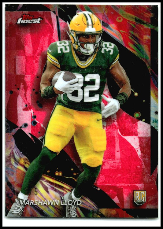 2024 Finest Red Refractor #171 MarShawn Lloyd Rookie #/5 Green Bay Packers