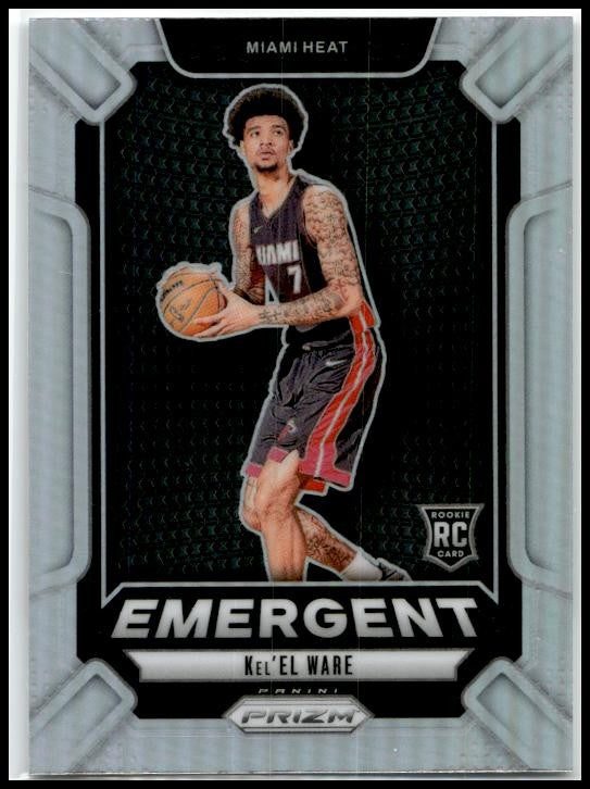 2024-25 Panini Prizm Emergent Prizms Silver #2 Kel'el Ware Miami Heat