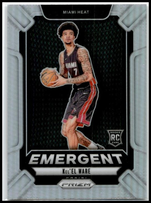 2024-25 Panini Prizm Emergent Prizms Silver #2 Kel'el Ware Miami Heat