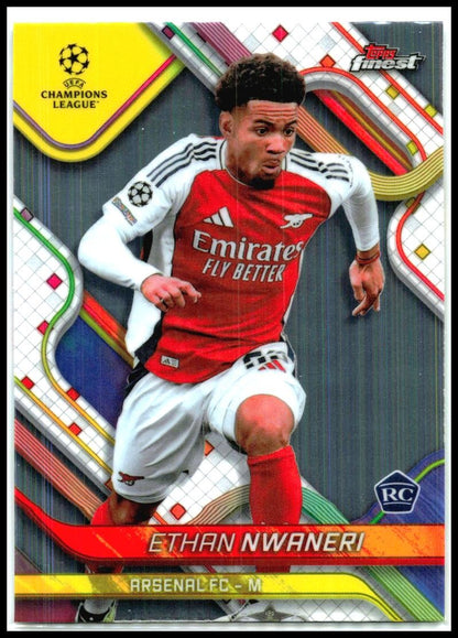 2024-25 topps finest uefa #53 Ethan Nwaneri Rookie