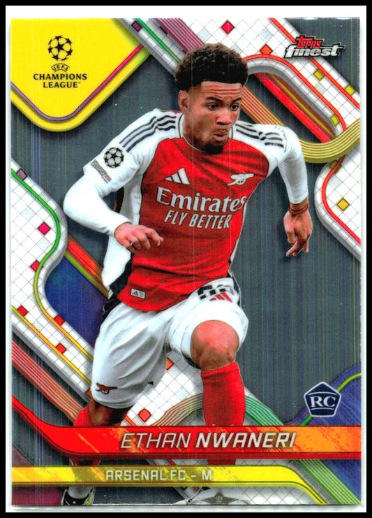2024-25 topps finest uefa #53 Ethan Nwaneri Rookie