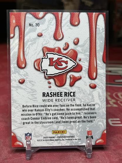 2023 prestige #30 Rashee Rice DRIP RC!!! Kansas City Chiefs