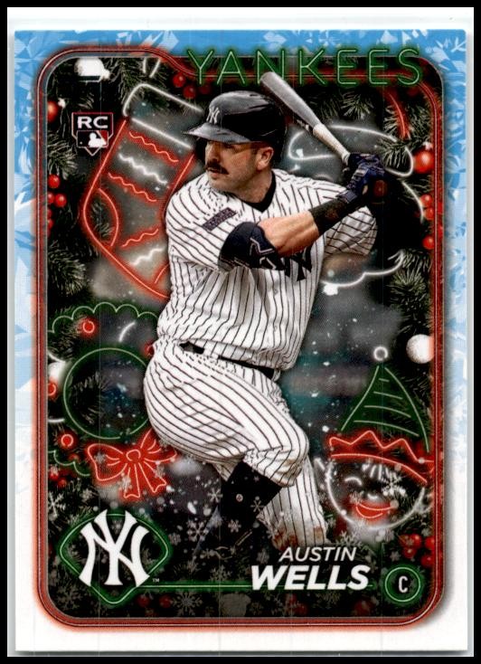 2024 Topps Holiday #H2 Austin Wells Rookie New York Yankees