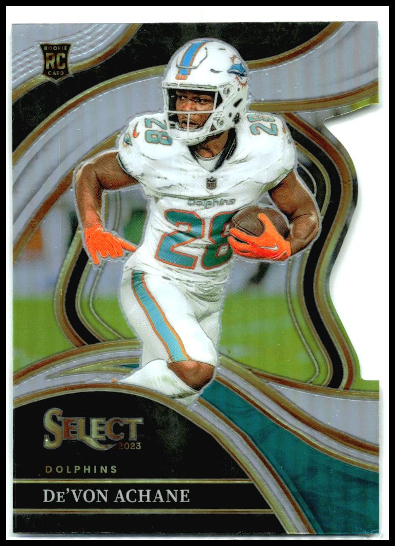 2023 Panini Select Silver Prizms Die Cuts #274 De'Von Achane Miami Dolphins