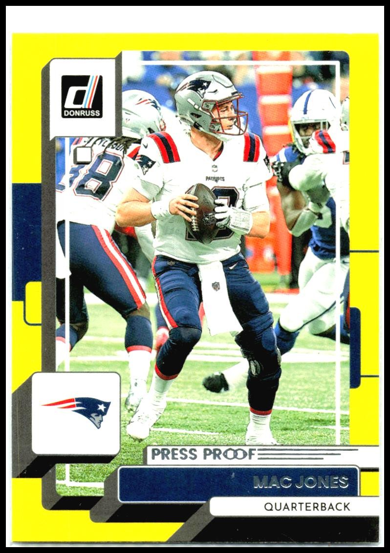 2022 Donruss Yellow Press Proof #134 Mac Jones New England Patriots