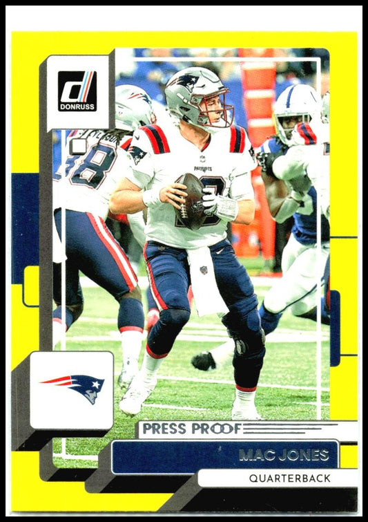 2022 Donruss Yellow Press Proof #134 Mac Jones New England Patriots