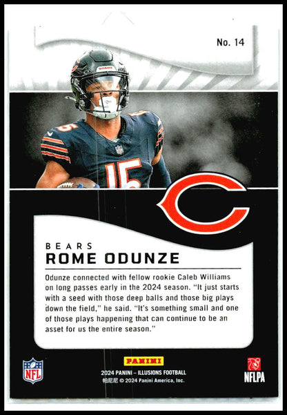 2024 Panini Illusions #14 Rome Odunze Chicago Bears