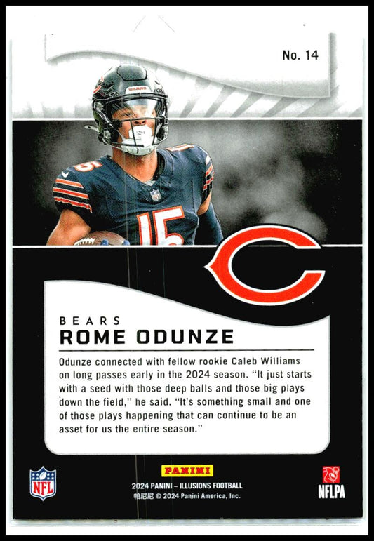 2024 Panini Illusions #14 Rome Odunze Chicago Bears