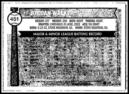 2025 Topps Heritage #451 Jordan Walker St. Louis Cardinals