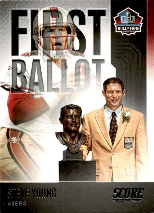 2022 Score First Ballot Purple #FB-SY Steve Young San Francisco 49ers