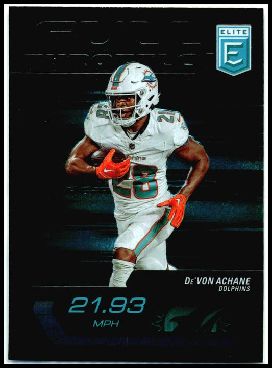 2024 Donruss Elite Full Throttle Green #3 De'Von Achane Miami Dolphins