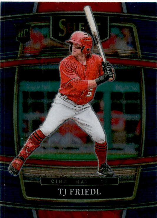 2022 Panini Select Blue Retail Base #11 TJ Friedl Rookie Cincinnati Reds