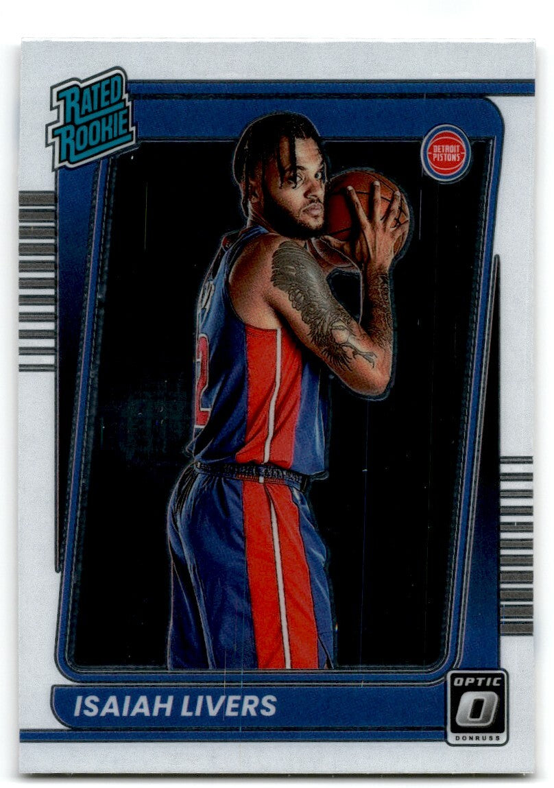 2021-22 Donruss Optic Rated Rookie Isaiah Livers Rookie Detroit Pistons #177