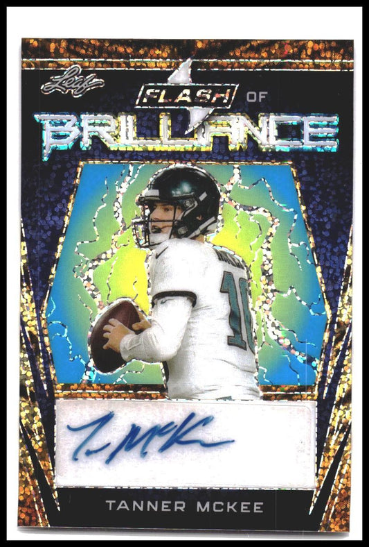Tanner McKee #FB-TM1 2023 Leaf Eclectic - Flash of Brilliance Autographs #/3