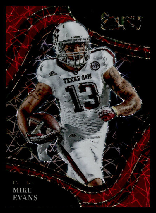 2022 Panini Select Draft Picks Red Lazer Prizm #133 Mike Evans Tampa Bay Buccane