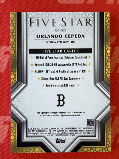 2023 Topps Five Star #2023 Orlando Cepeda Boston Red Sox