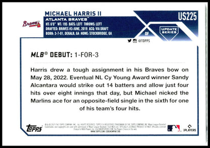 2023 Topps Update #US225 Michael Harris II Atlanta Braves