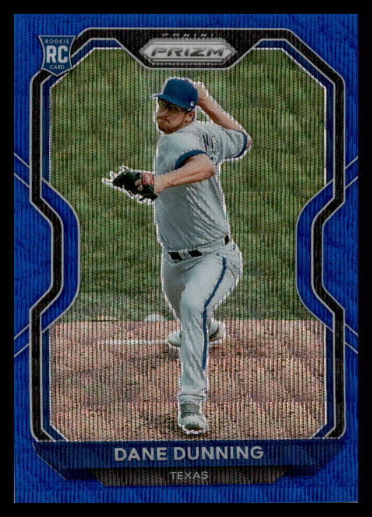 2021 Panini Prizm Blue #226 Dane Dunning 22/60 Texas Rangers