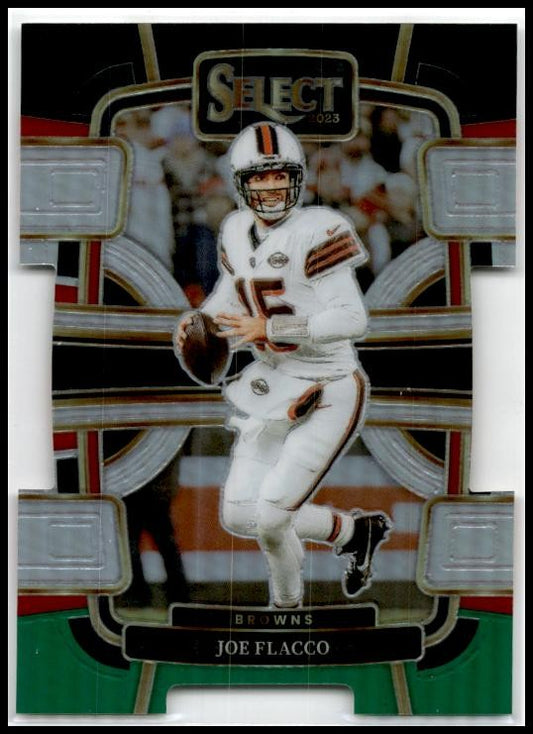 2023 Panini Select Black and Green Prizms Die Cuts #26 Joe Flacco Browns