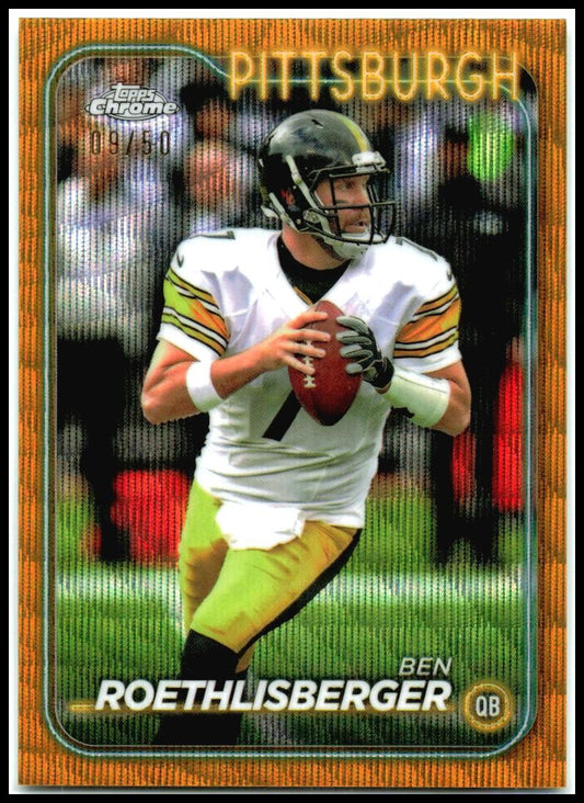 2024 Topps Chrome Gold Wave Refractor #81 Ben Roethlisberger /50 Steelers