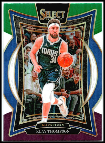 2024-25 Panini Select Green White Purple Prizm #38 Klay Thompson Dallas