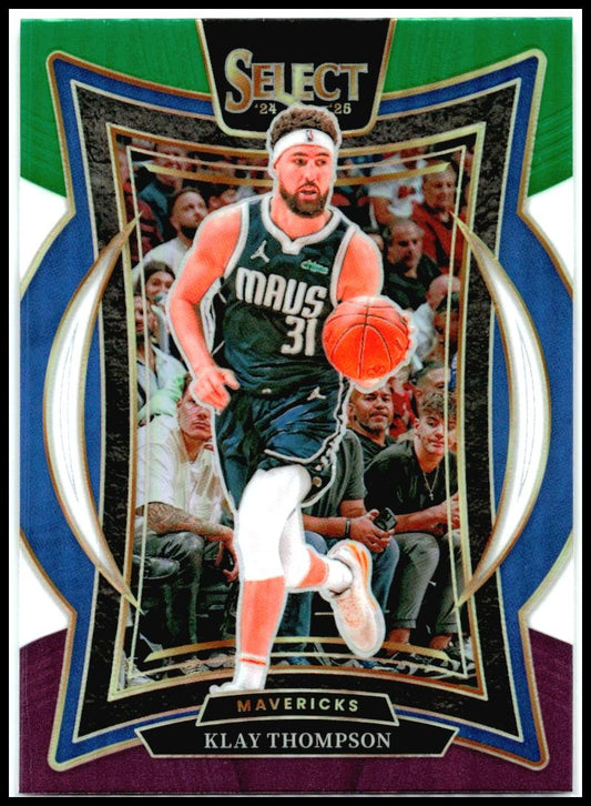 2024-25 Panini Select Green White Purple Prizm #38 Klay Thompson Dallas