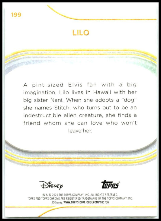 2025 Topps Chrome Disney #199 Lilo