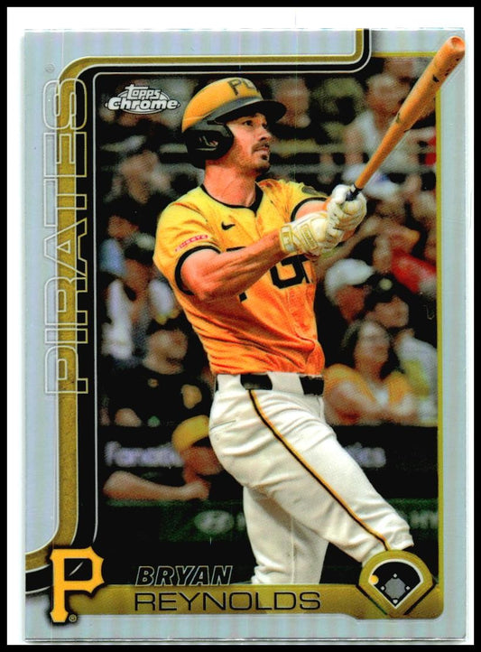 2025 Topps Chrome Refractors #9 Bryan Reynolds Pittsburgh Pirates
