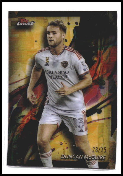 2024 Finest MLS #60 Duncan McGuire Gold Refractor #/75