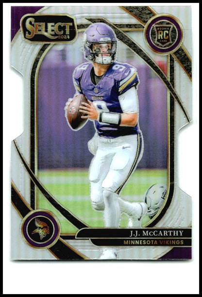 2024 Panini Select Die-Cut Silver Prizm #246 J.J. McCarthy Rookie Vikings
