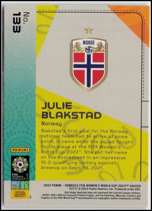 2023 Donruss FIFA Women's World Cup #133 Julie Blakstad