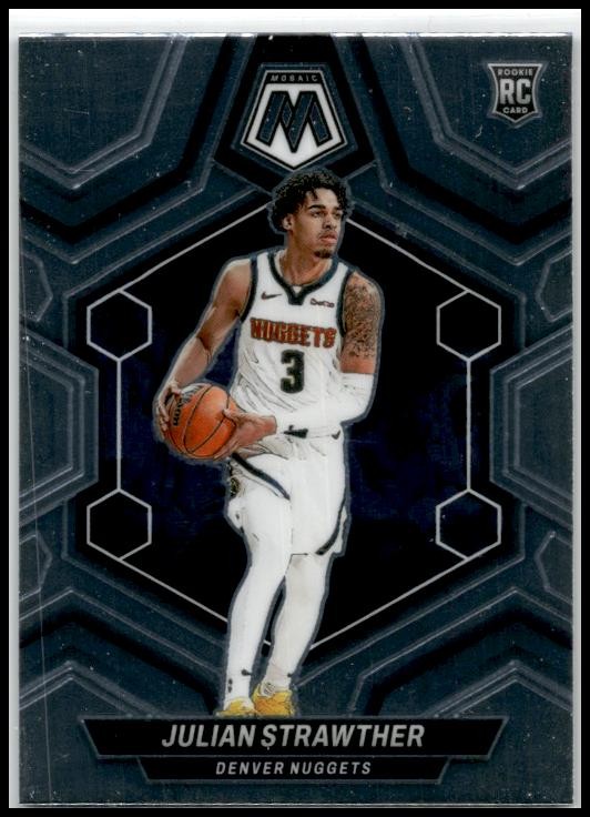 2023-24 Panini Mosaic #214 Julian Strawther Rookie Denver Nuggets