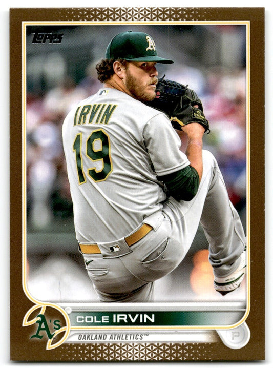 2022 Topps Update Gold Cole Irvin 0720/2022 Oakland Athletics #US292