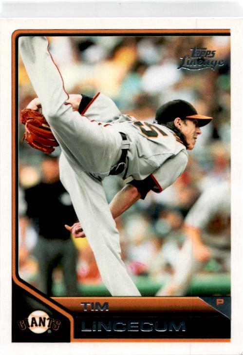 2011 Topps Lineage Topps Cloth Stickers #TCS40 Tim Lincecum San Francisco Giants
