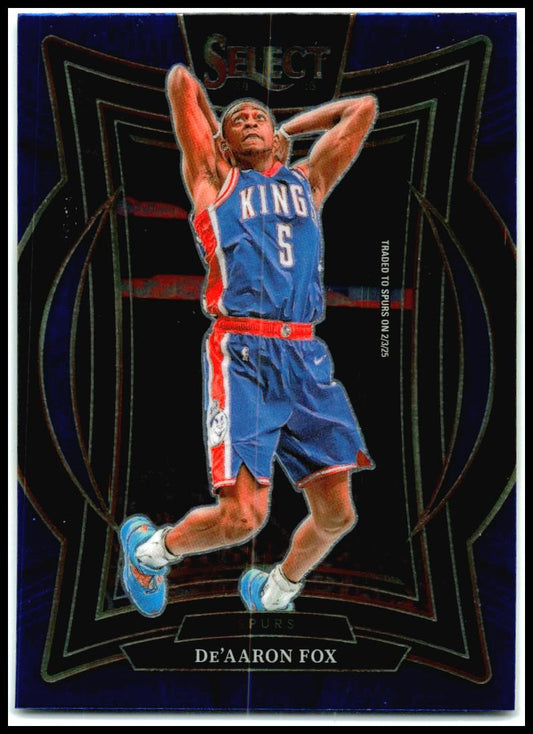 2024-25 Panini Select Blue #3 De'Aaron Fox San Antonio Spurs