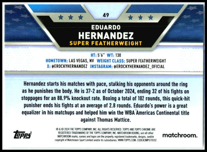 2024 Topps Chrome Boxing #49 Eduardo Hernandez