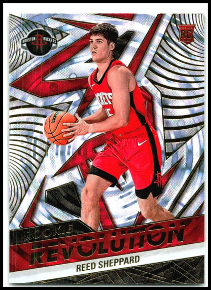 2024-25 Panini Revolution Rookie Revolution Fractal #1 Reed Sheppard Rockets
